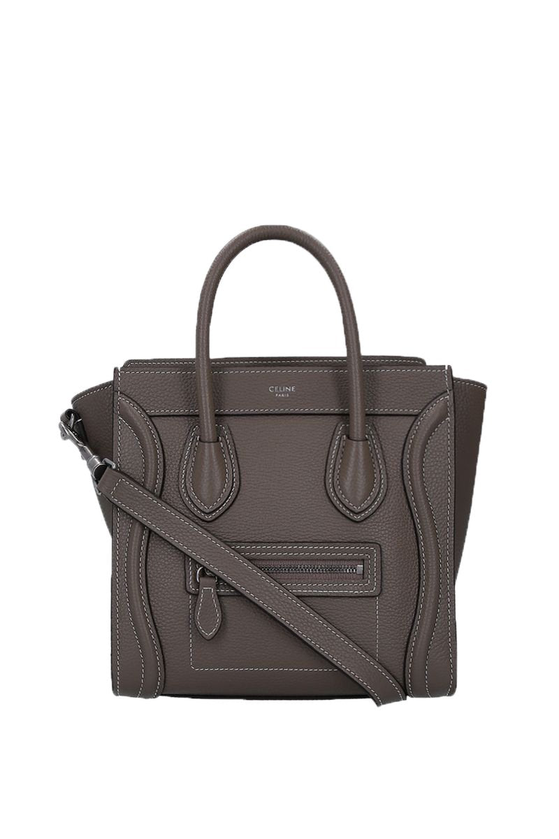 Celine Drummed Calfskin Nano Luggage